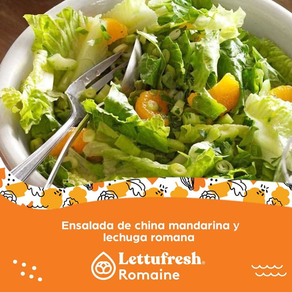 ensalada de china mandarina y lechuga romana
